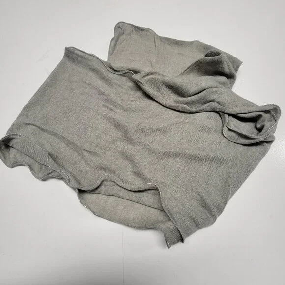 Grey Rectangular Scarf Winter Spring Fall Scarf - Picture 7 of 7